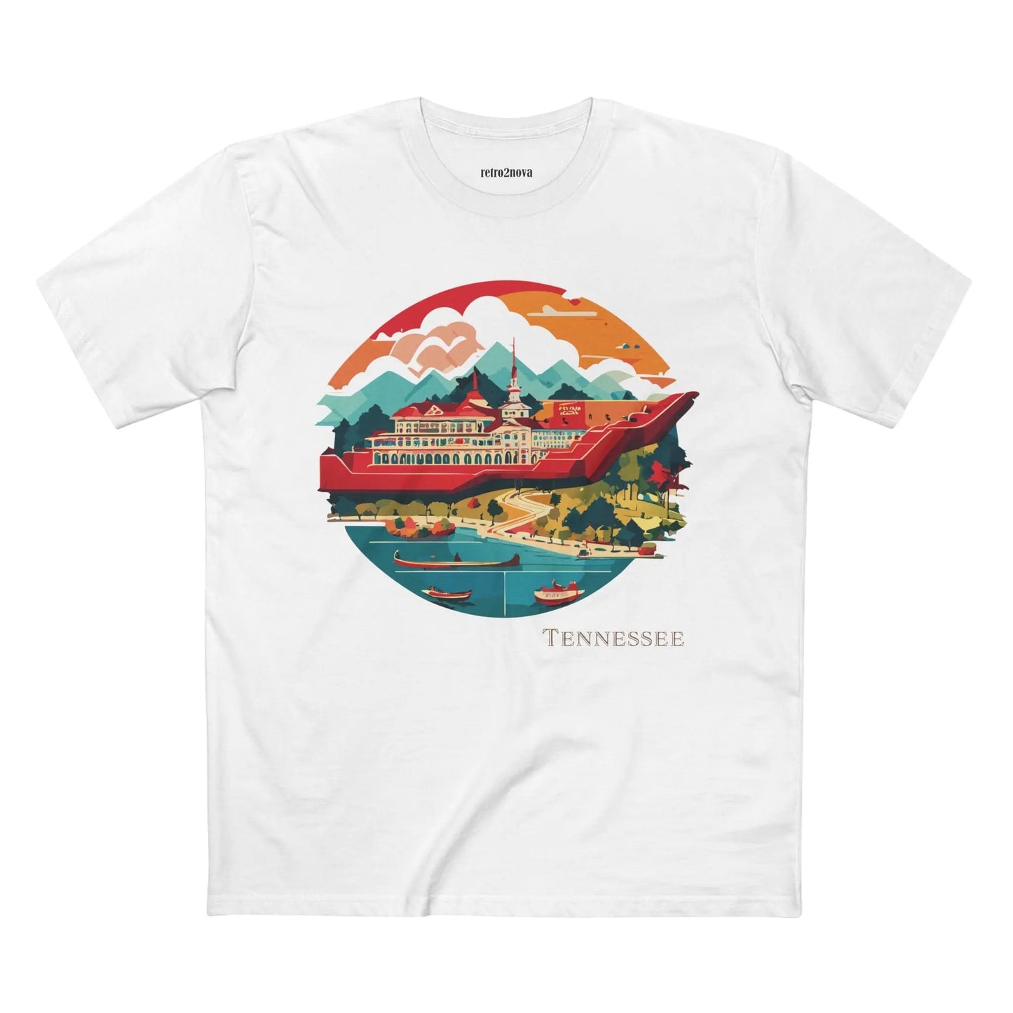 Tennessee US State Shirt Unisex Premium Cotton Art Tee by Retro2Nova Art Collection