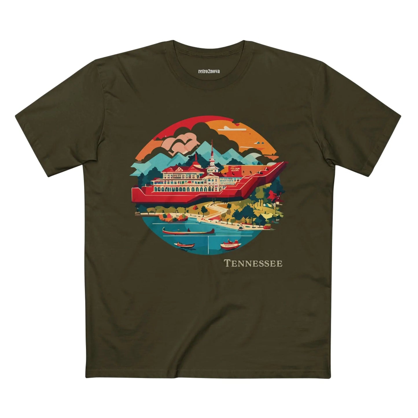 Tennessee US State Shirt Unisex Premium Cotton Art Tee by Retro2Nova Art Collection