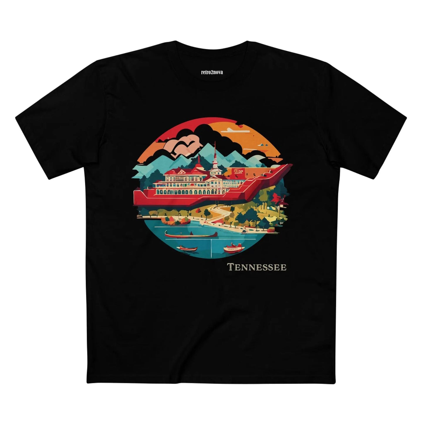 Tennessee US State Shirt Unisex Premium Cotton Art Tee by Retro2Nova Art Collection