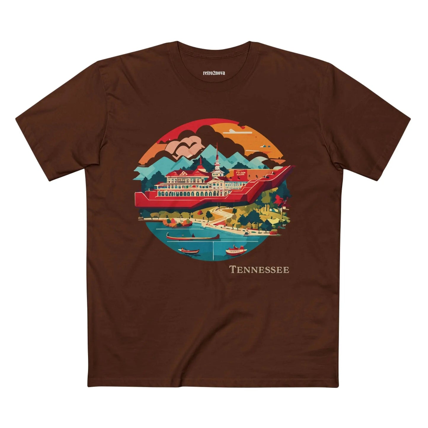 Tennessee US State Shirt Unisex Premium Cotton Art Tee by Retro2Nova Art Collection