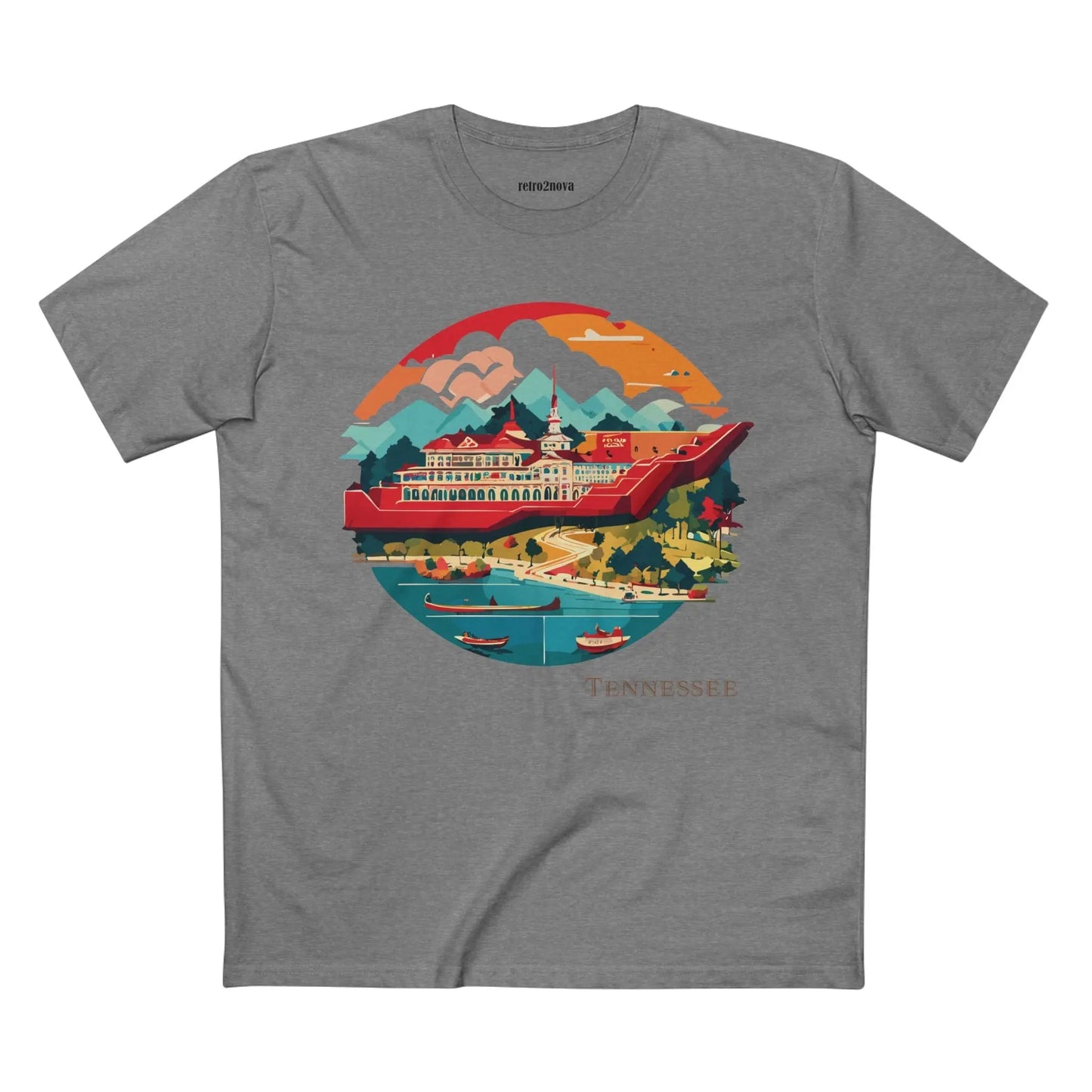 Tennessee US State Shirt Unisex Premium Cotton Art Tee by Retro2Nova Art Collection