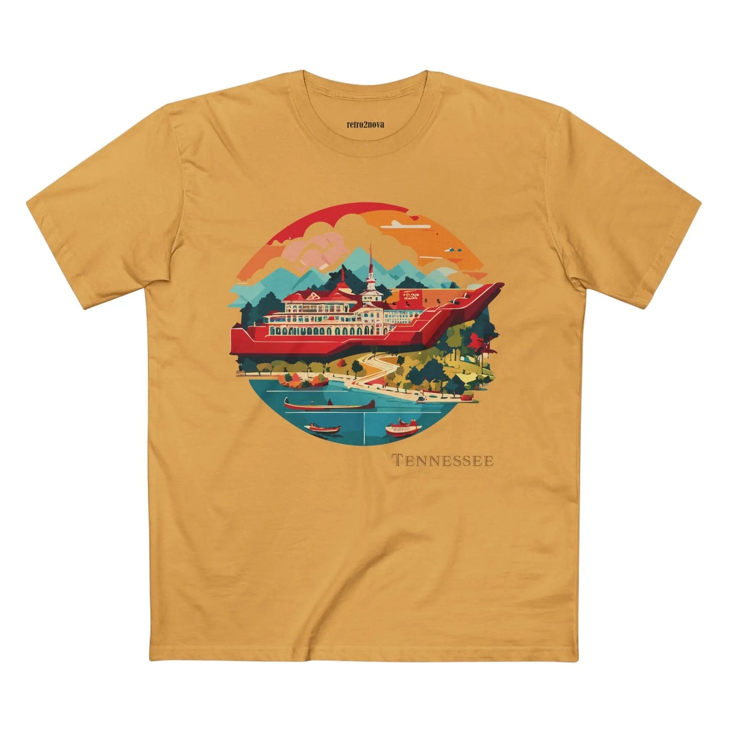 Tennessee US State Shirt Unisex Premium Cotton Art Tee by Retro2Nova Art Collection