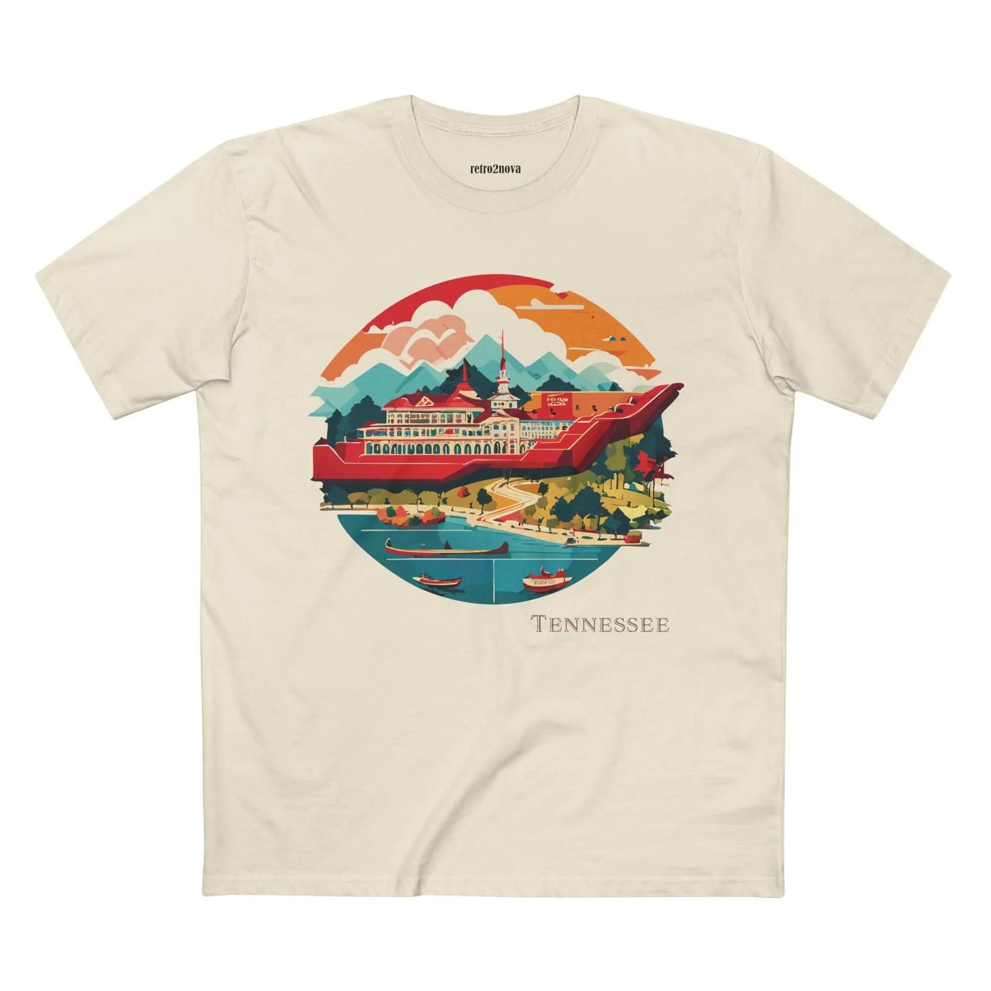Tennessee US State Shirt Unisex Premium Cotton Art Tee by Retro2Nova Art Collection