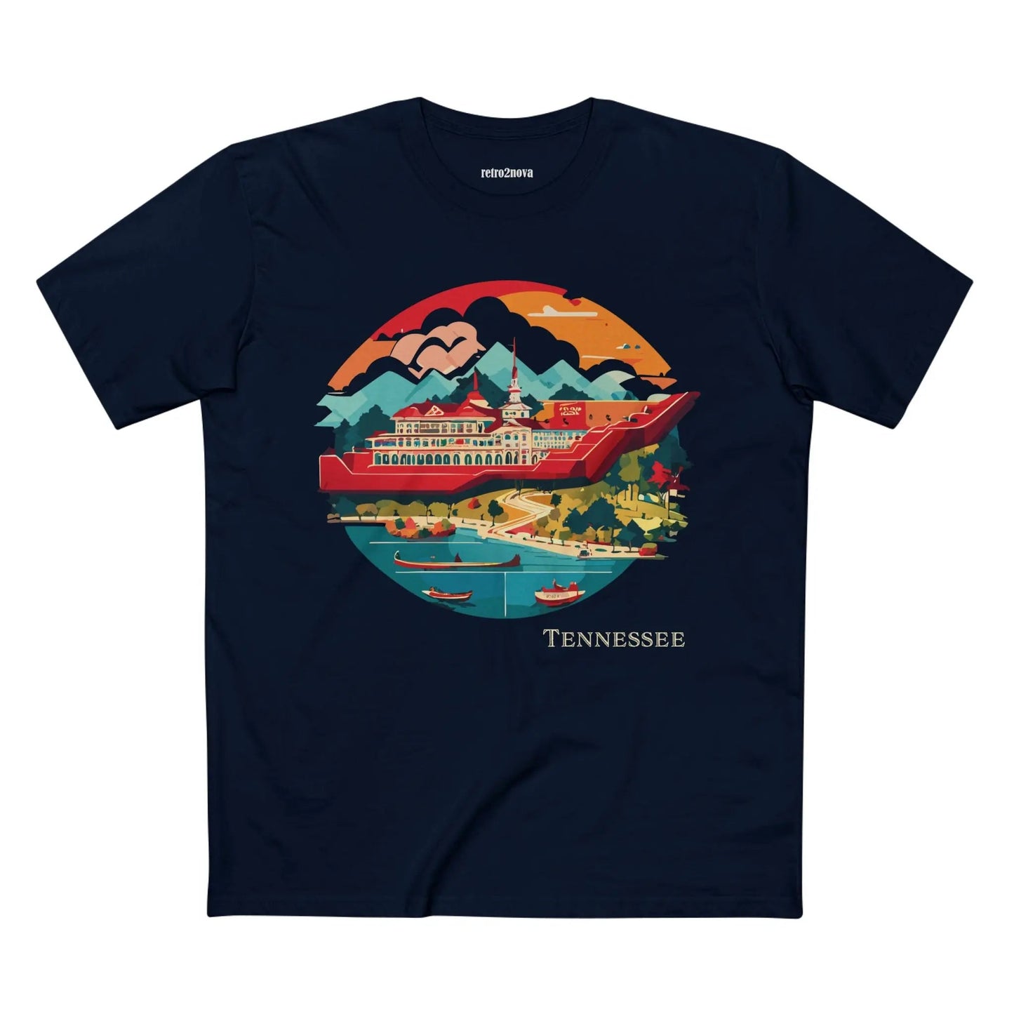Tennessee US State Shirt Unisex Premium Cotton Art Tee by Retro2Nova Art Collection