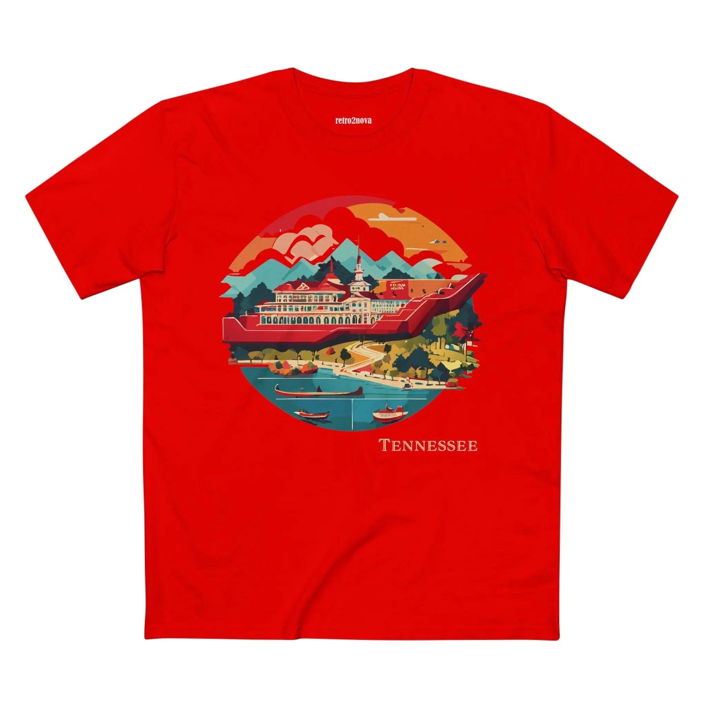 Tennessee US State Shirt Unisex Premium Cotton Art Tee by Retro2Nova Art Collection