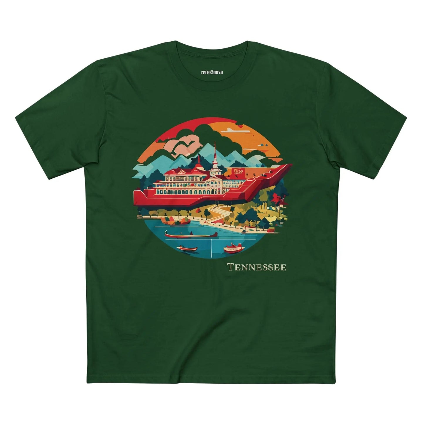 Tennessee US State Shirt Unisex Premium Cotton Art Tee by Retro2Nova Art Collection