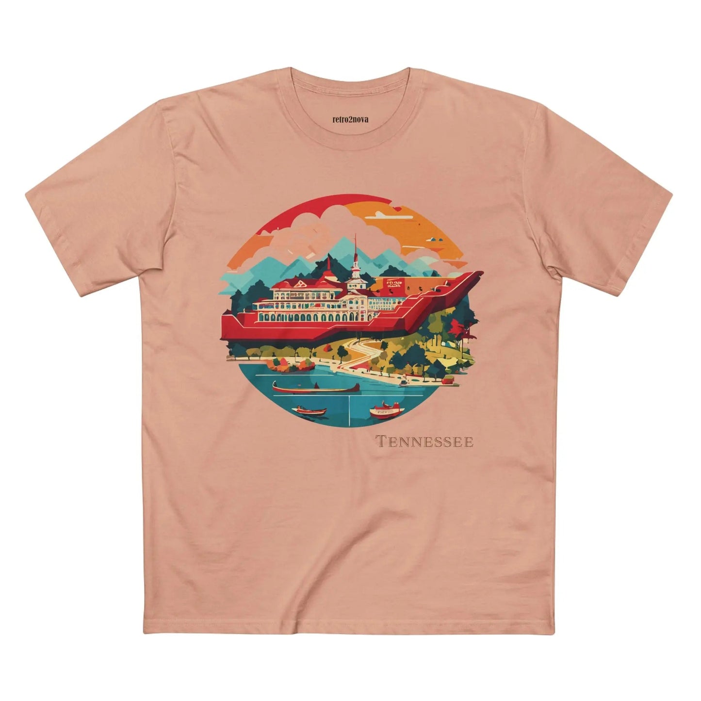 Tennessee US State Shirt Unisex Premium Cotton Art Tee by Retro2Nova Art Collection