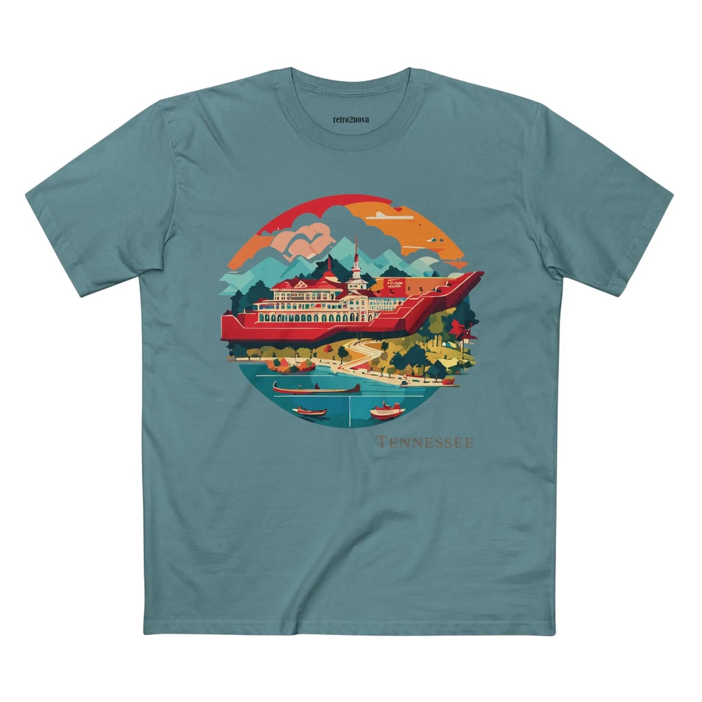Tennessee US State Shirt Unisex Premium Cotton Art Tee by Retro2Nova Art Collection