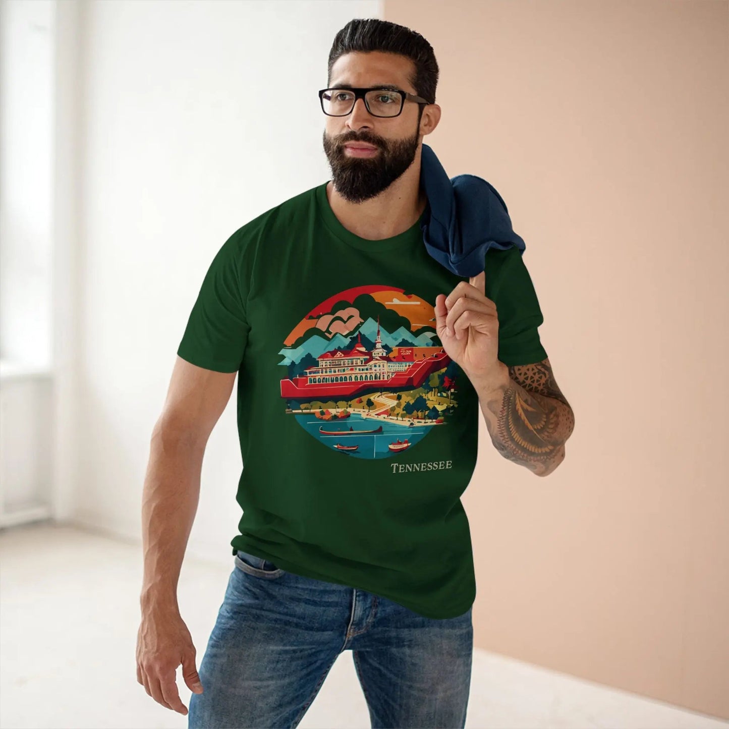 Tennessee US State Shirt Unisex Premium Cotton Art Tee by Retro2Nova Art Collection
