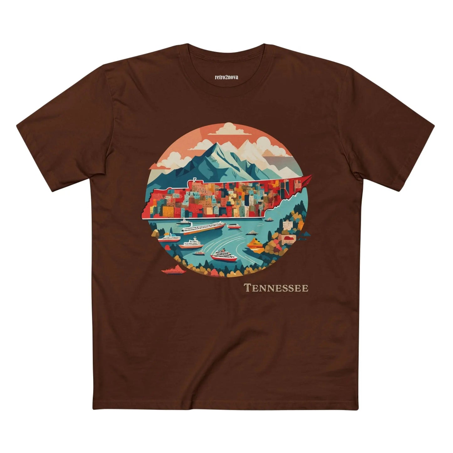 Tennessee State Shirt Unisex Premium Cotton Tee With Original Art Design By Retro2Nova