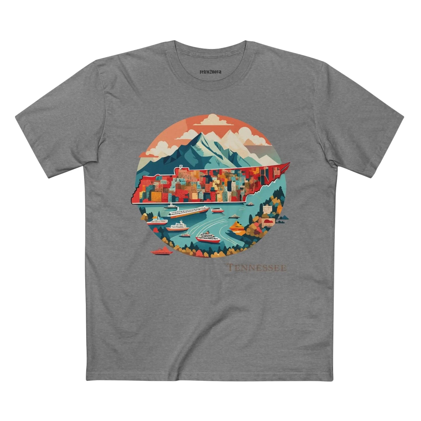 Tennessee State Shirt Unisex Premium Cotton Tee With Original Art Design By Retro2Nova