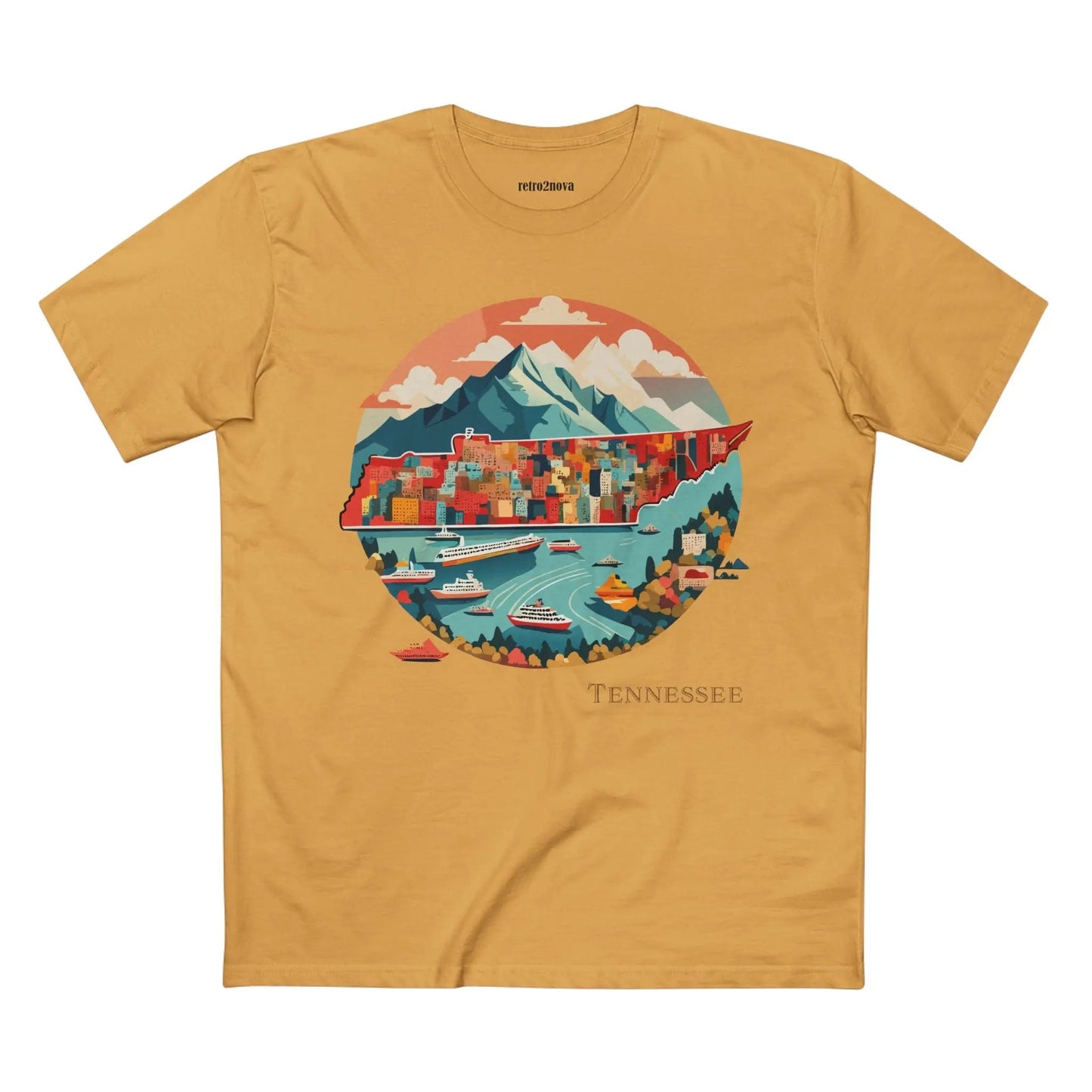 Tennessee State Shirt Unisex Premium Cotton Tee With Original Art Design By Retro2Nova