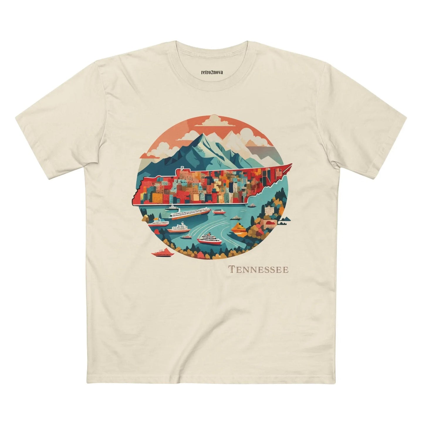 Tennessee State Shirt Unisex Premium Cotton Tee With Original Art Design By Retro2Nova