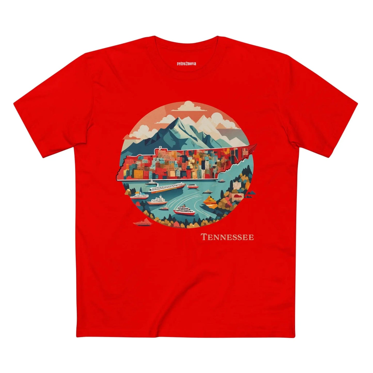 Tennessee State Shirt Unisex Premium Cotton Tee With Original Art Design By Retro2Nova