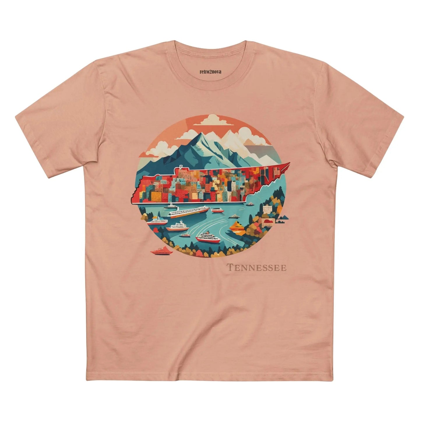 Tennessee State Shirt Unisex Premium Cotton Tee With Original Art Design By Retro2Nova
