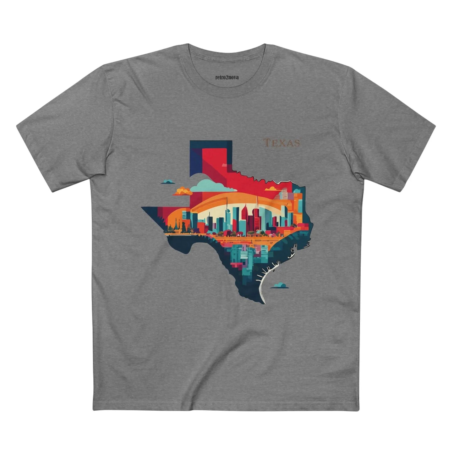Texas State Shirt Unisex Premium Cotton Tee With Original Art Design Retro Collection Comfort