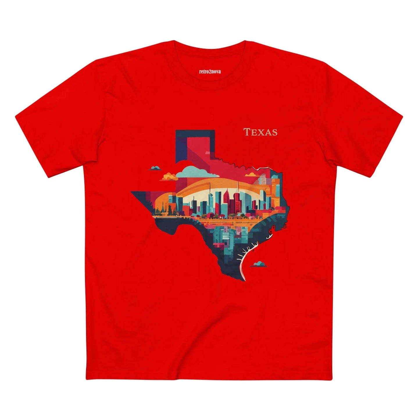 Texas State Shirt Unisex Premium Cotton Tee With Original Art Design Retro Collection Comfort