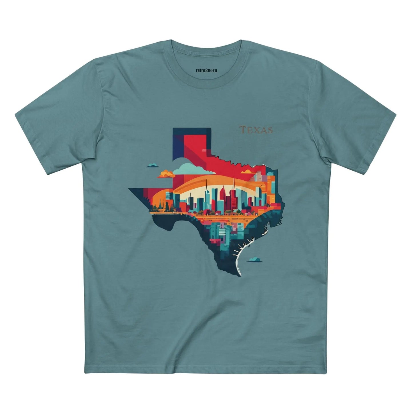 Texas State Shirt Unisex Premium Cotton Tee With Original Art Design Retro Collection Comfort