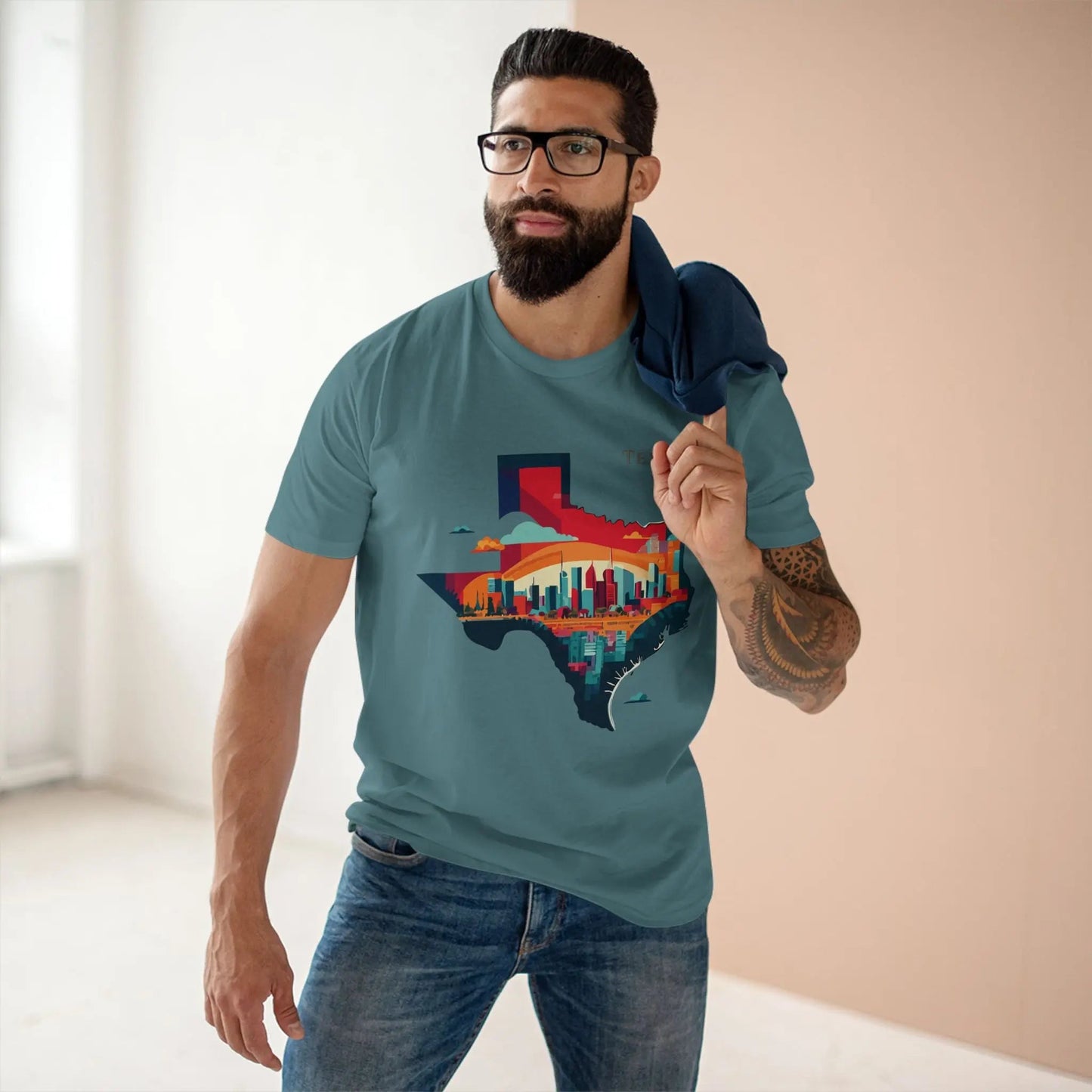 Texas State Shirt Unisex Premium Cotton Tee With Original Art Design Retro Collection Comfort