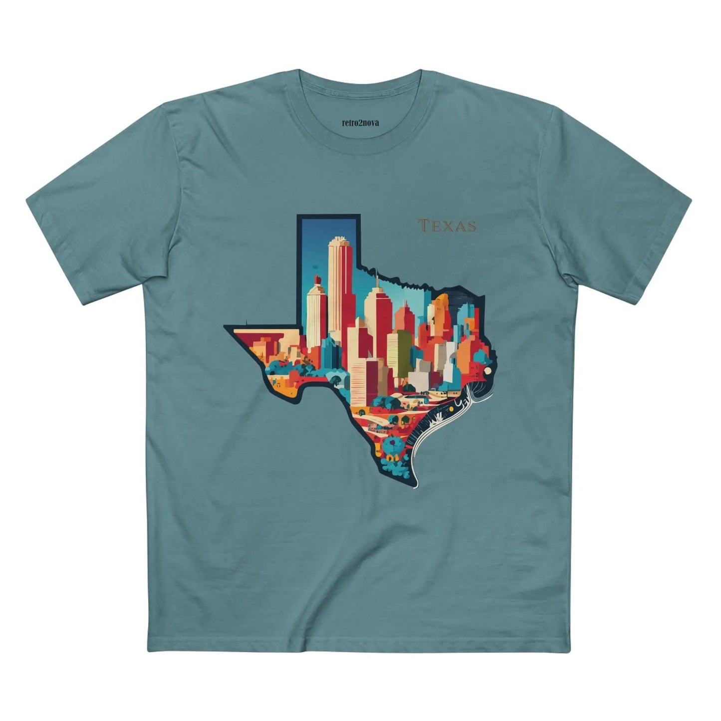 Texas State Shirt Unisex Premium Cotton Tee With Original Art Design From Retro2Nova