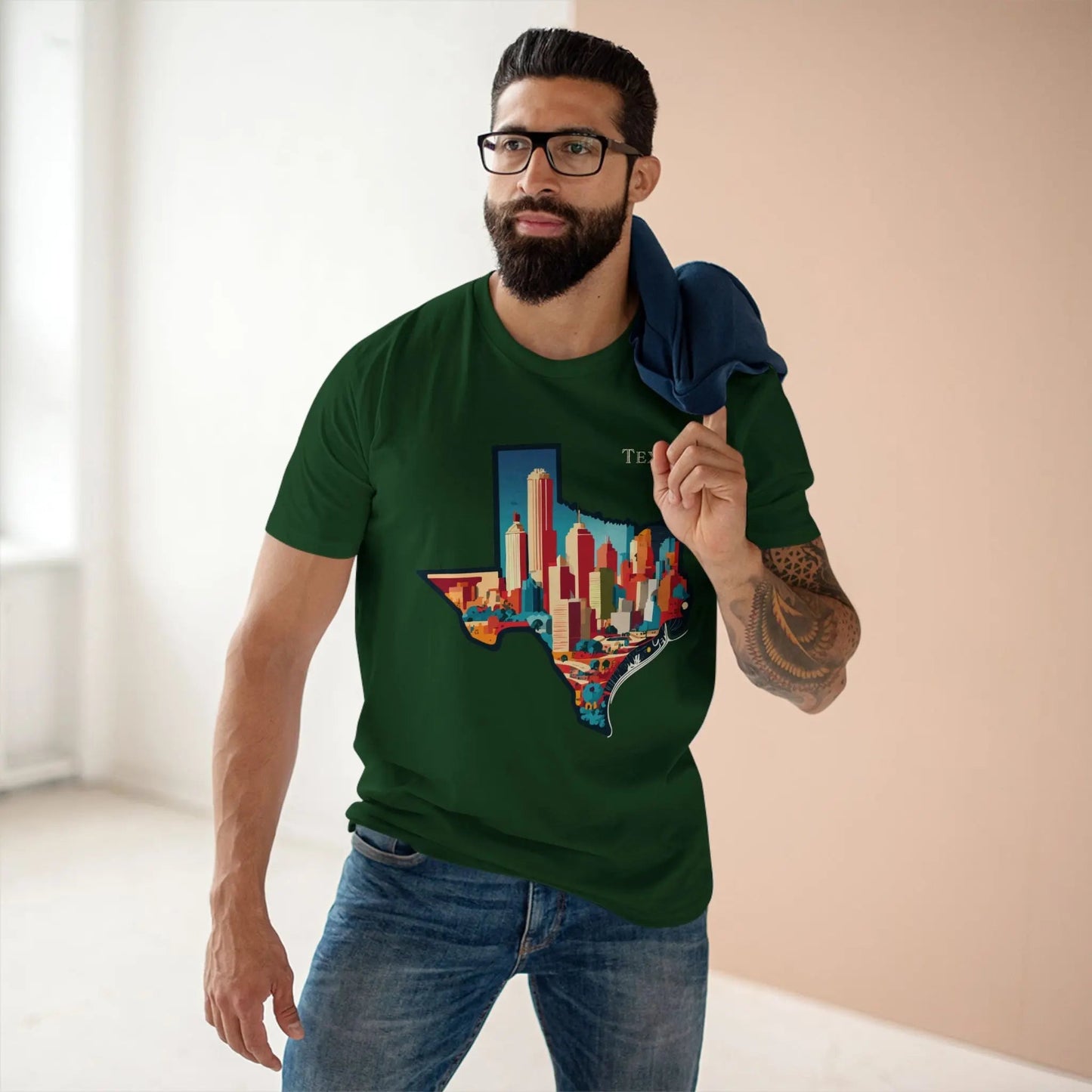 Texas State Shirt Unisex Premium Cotton Tee With Original Art Design From Retro2Nova