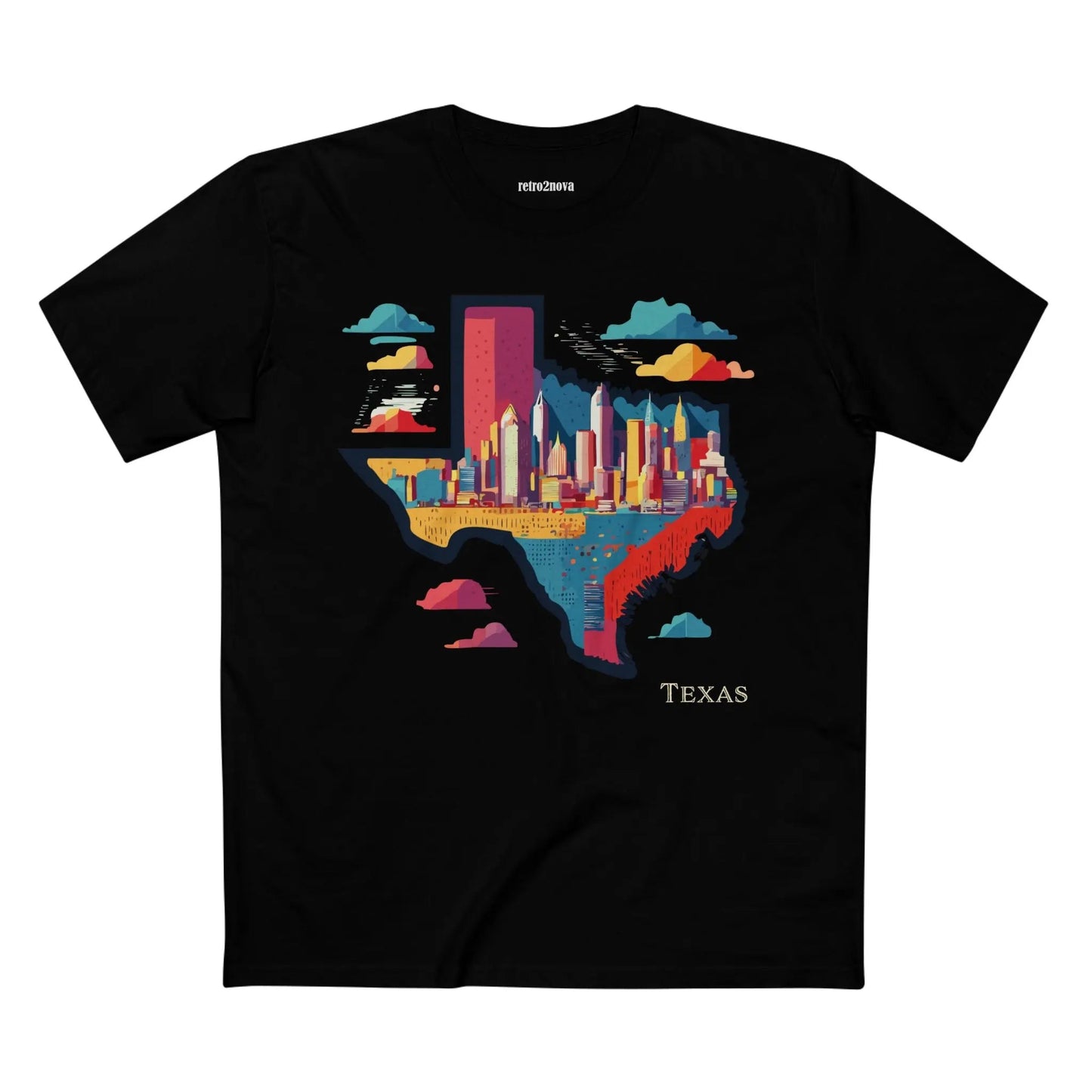 Texas State Shirt Unisex Premium Cotton Tee With Original Art By Retro2Nova Premium Quality