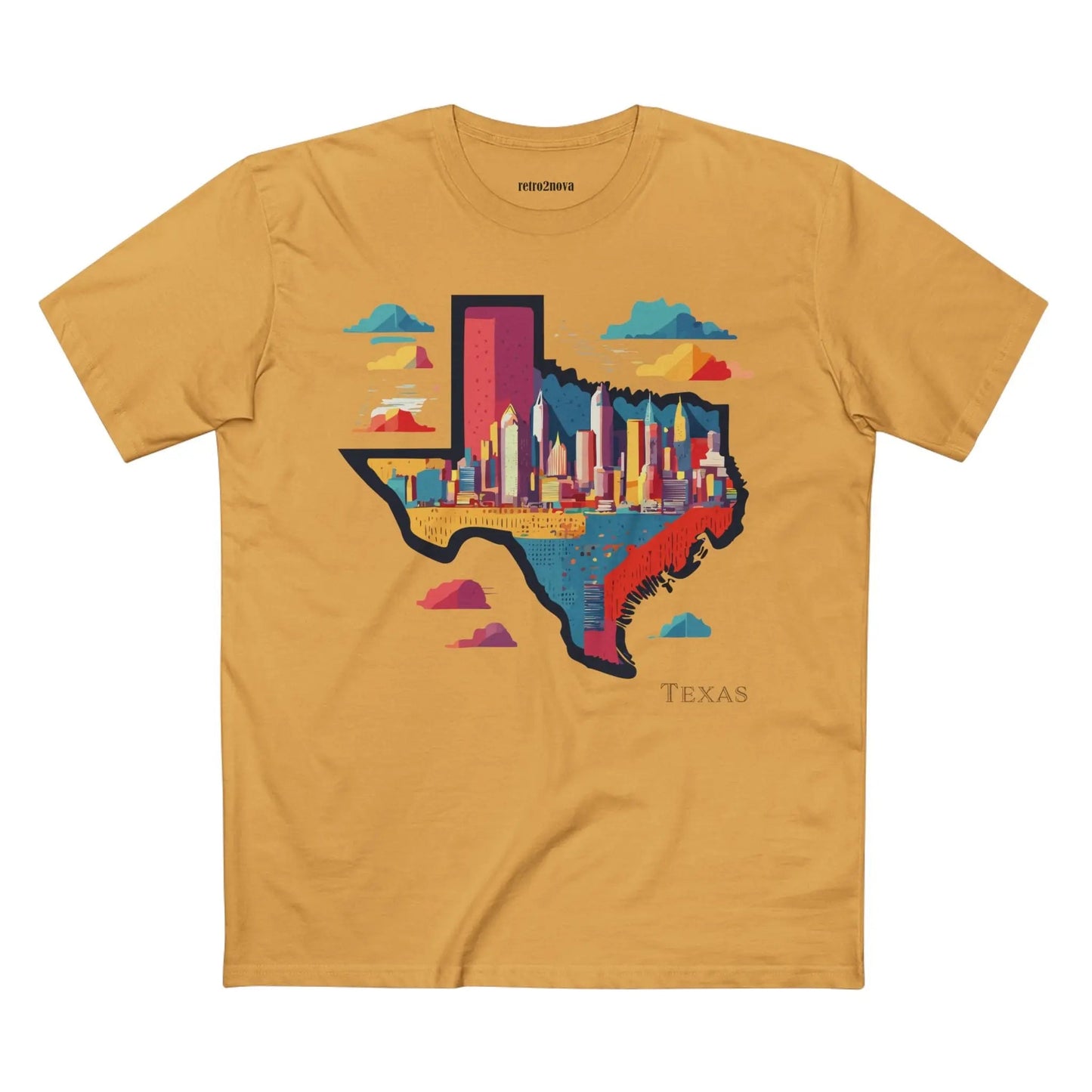 Texas State Shirt Unisex Premium Cotton Tee With Original Art By Retro2Nova Premium Quality