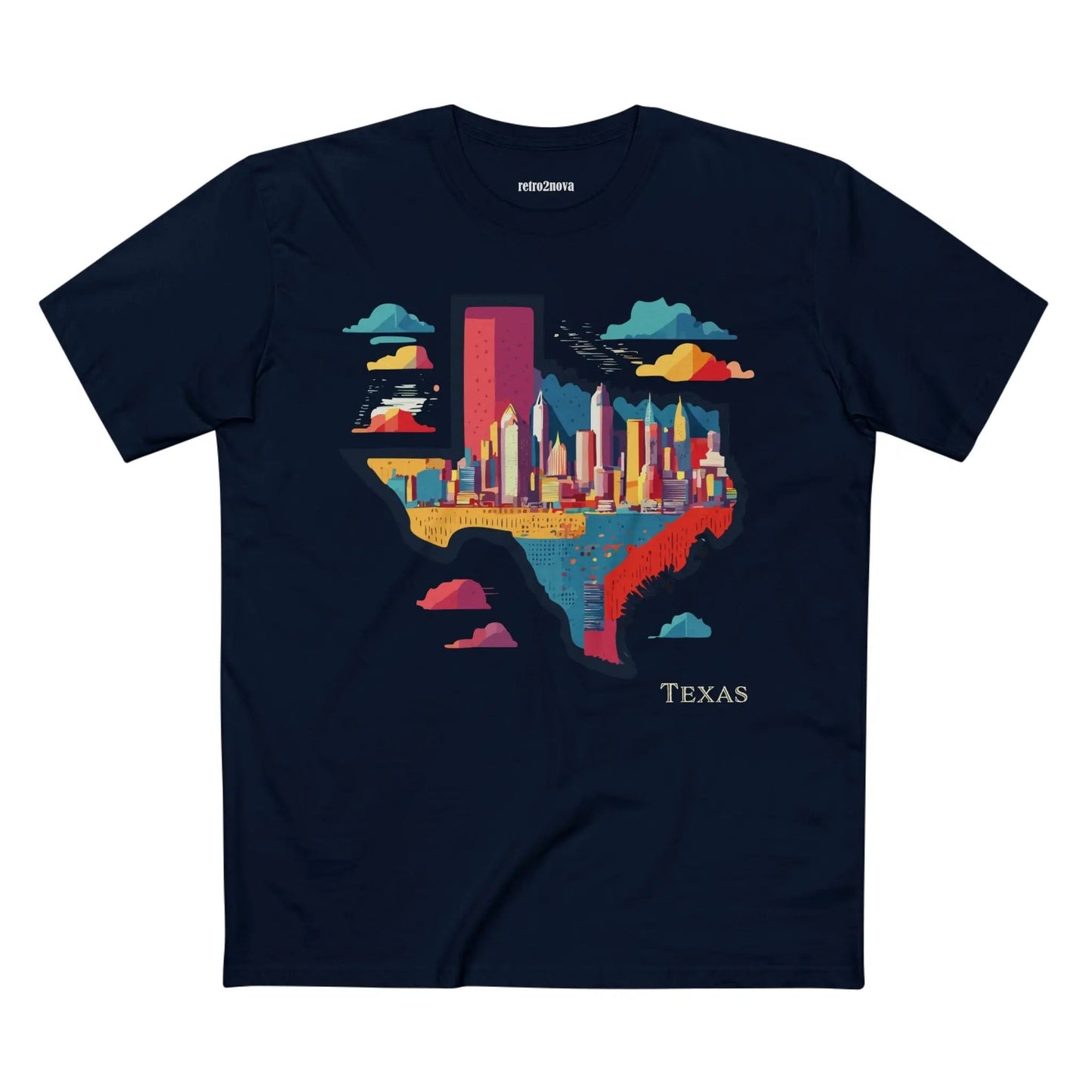 Texas State Shirt Unisex Premium Cotton Tee With Original Art By Retro2Nova Premium Quality