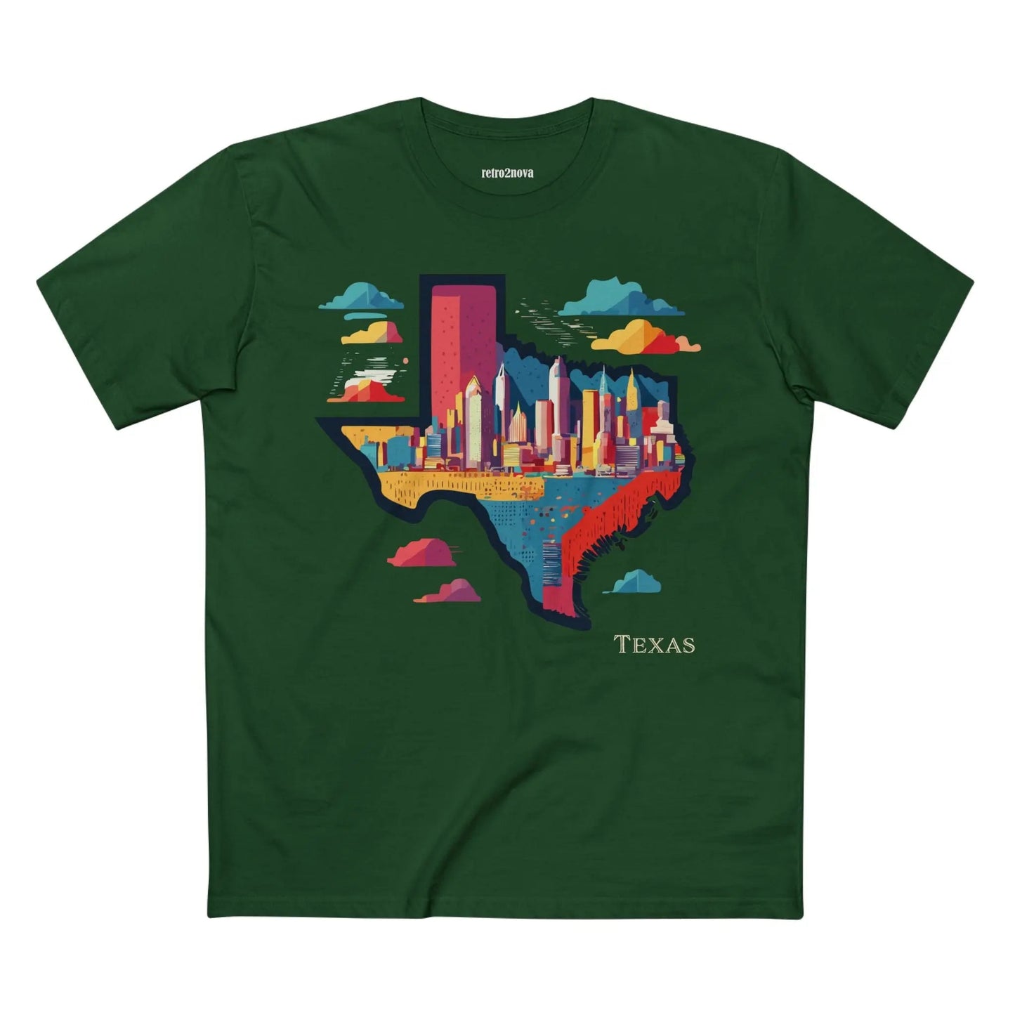 Texas State Shirt Unisex Premium Cotton Tee With Original Art By Retro2Nova Premium Quality