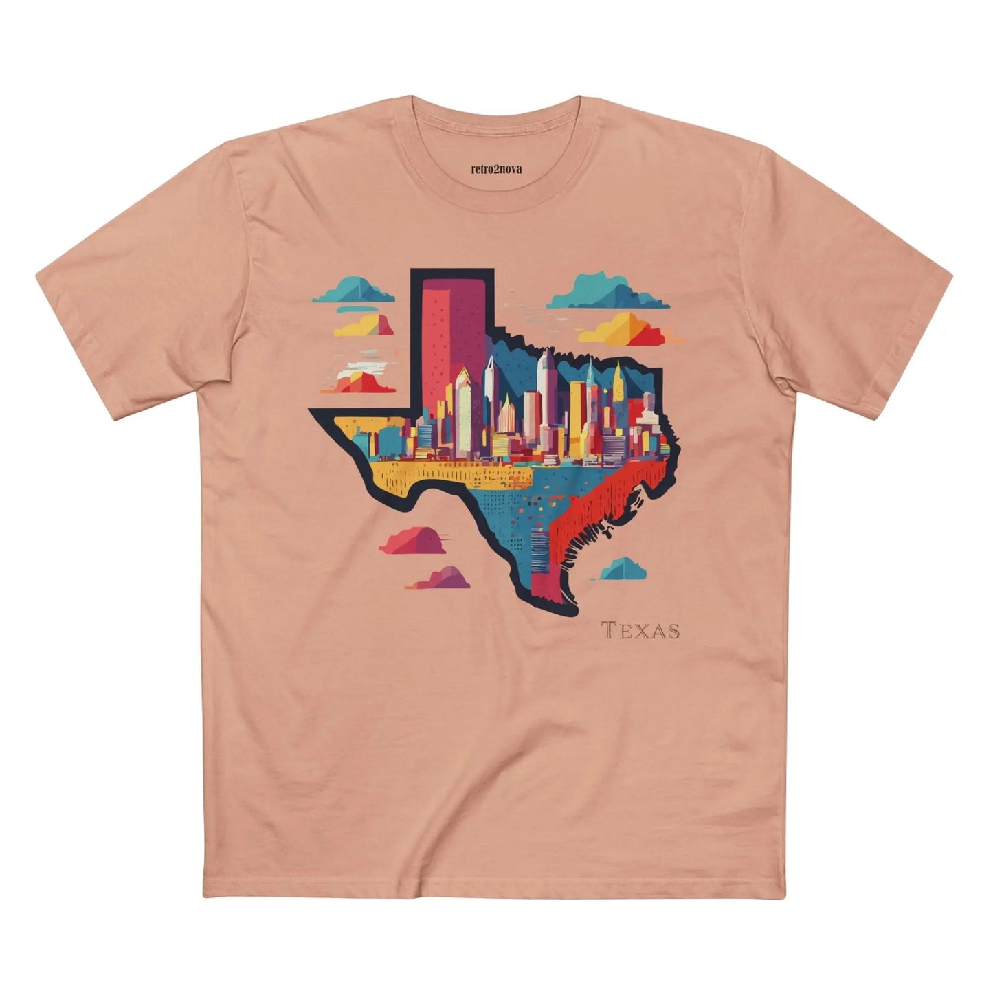 Texas State Shirt Unisex Premium Cotton Tee With Original Art By Retro2Nova Premium Quality