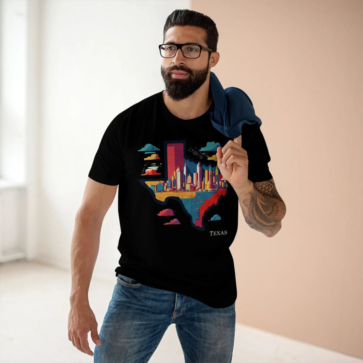 Texas State Shirt Unisex Premium Cotton Tee With Original Art By Retro2Nova Premium Quality