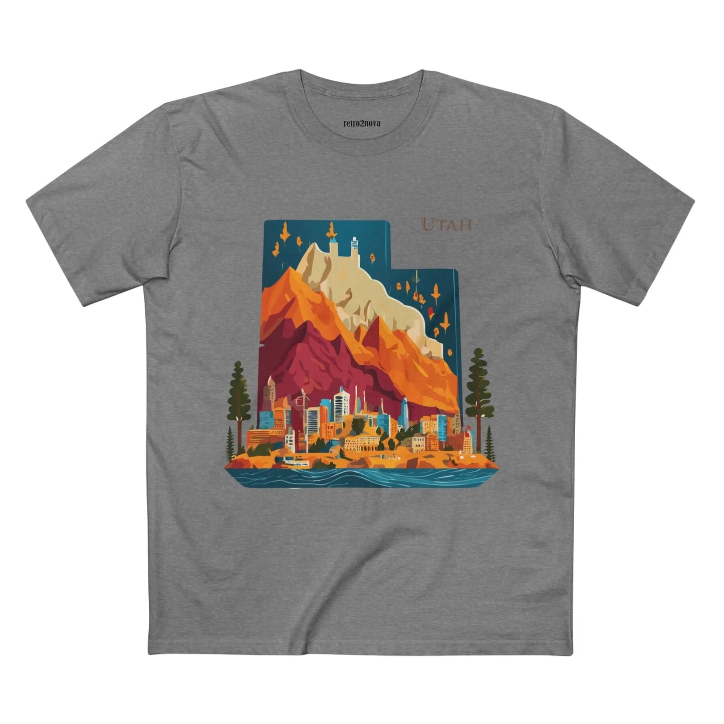 Utah State Shirt Unisex Premium Cotton Tee With Original Art By Retro2Nova In Style