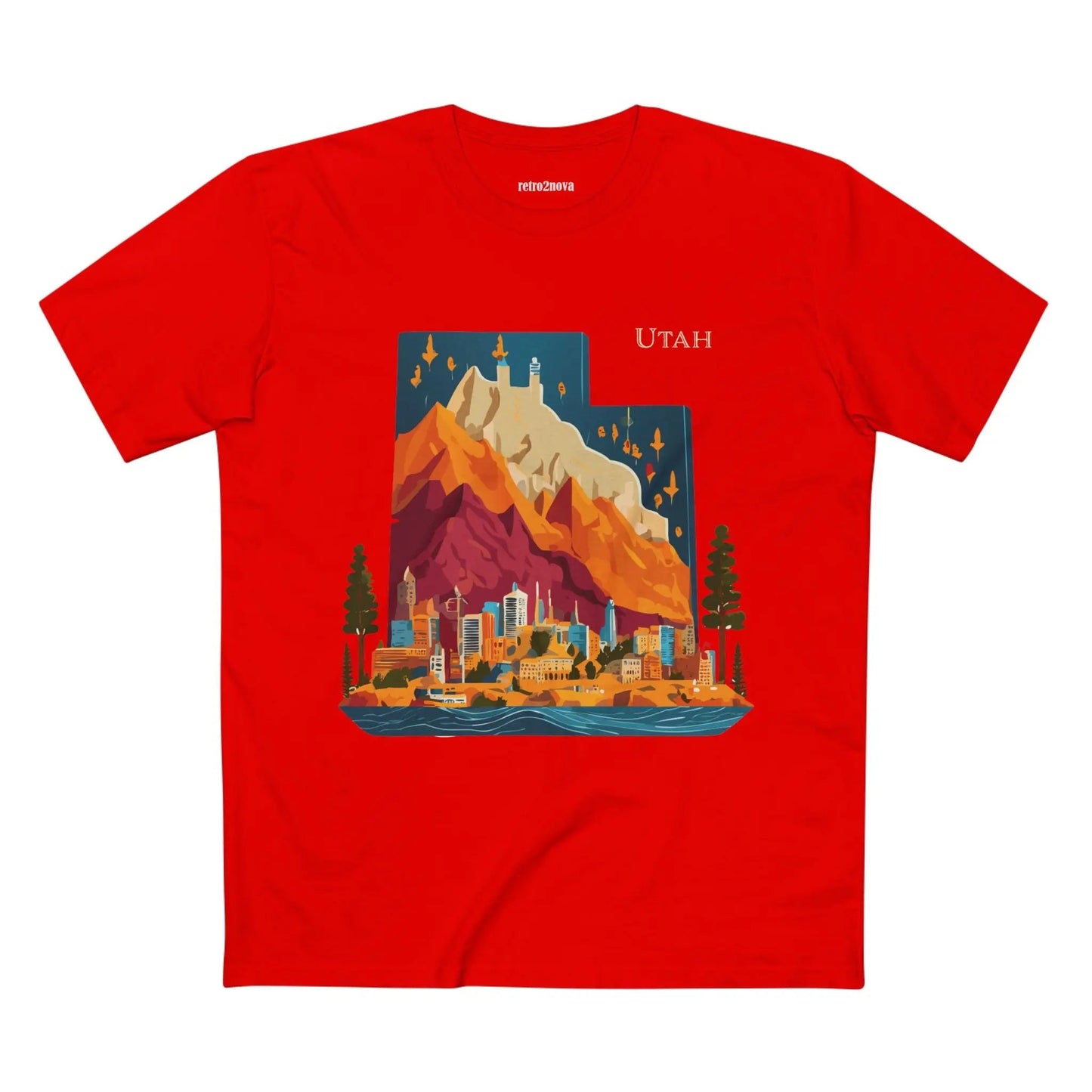 Utah State Shirt Unisex Premium Cotton Tee With Original Art By Retro2Nova In Style