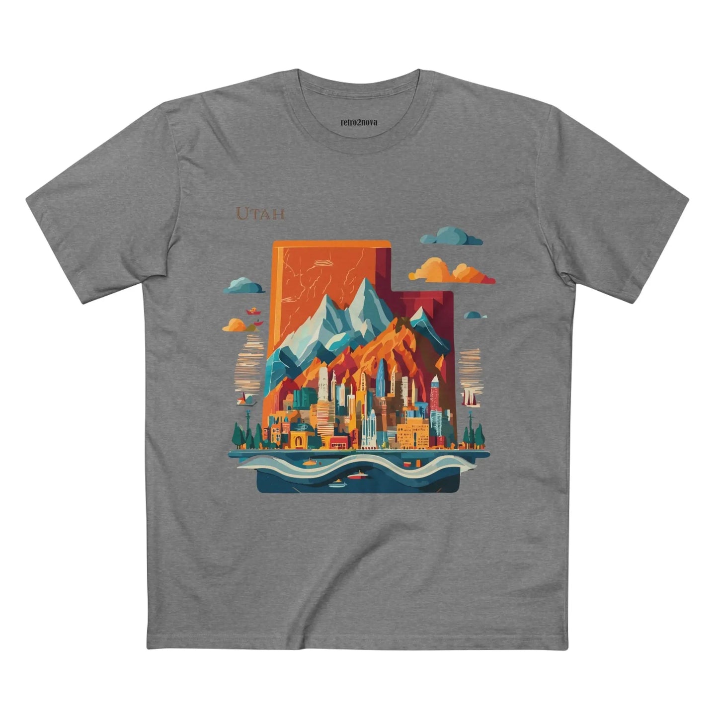 Utah State Shirt Unisex Premium Cotton Tee With Original Art Design From Retro2Nova