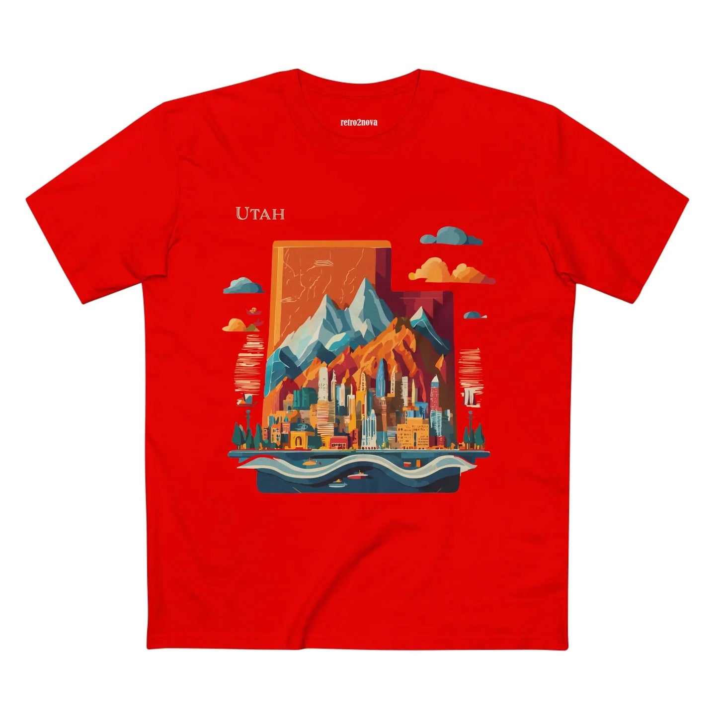 Utah State Shirt Unisex Premium Cotton Tee With Original Art Design From Retro2Nova