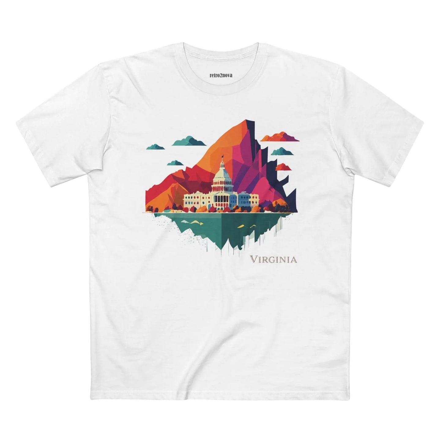 Virginia State Shirt Unisex Premium Cotton Tee With Original Art By Retro2Nova Art Collection