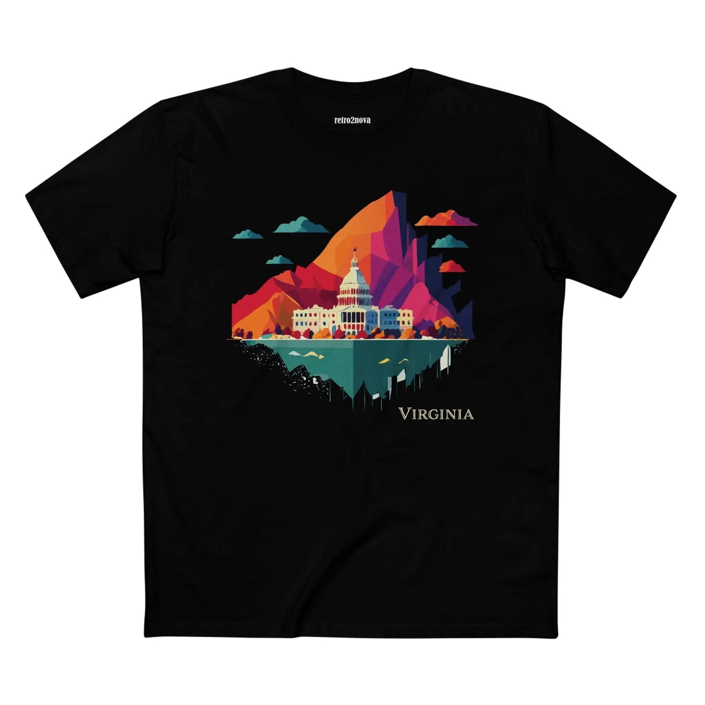 Virginia State Shirt Unisex Premium Cotton Tee With Original Art By Retro2Nova Art Collection