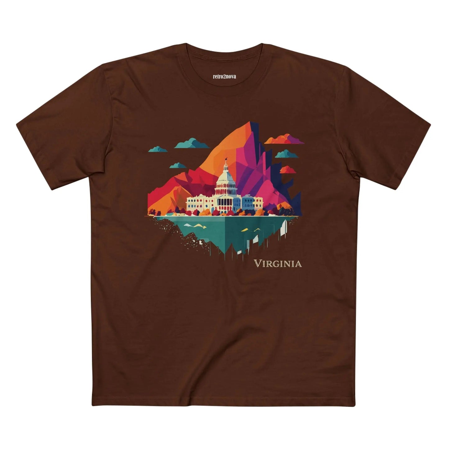 Virginia State Shirt Unisex Premium Cotton Tee With Original Art By Retro2Nova Art Collection