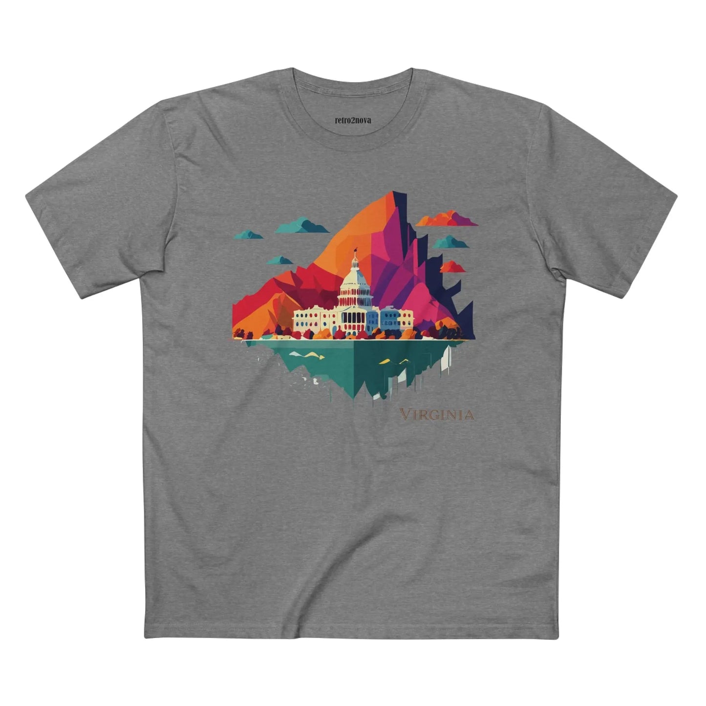 Virginia State Shirt Unisex Premium Cotton Tee With Original Art By Retro2Nova Art Collection