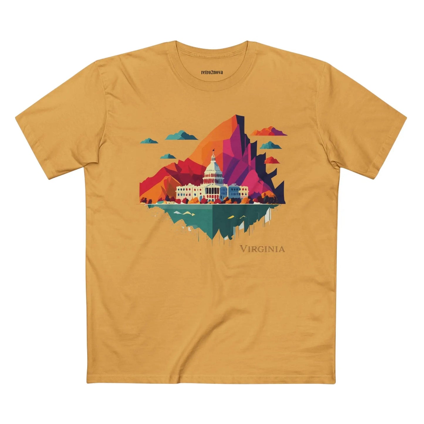 Virginia State Shirt Unisex Premium Cotton Tee With Original Art By Retro2Nova Art Collection