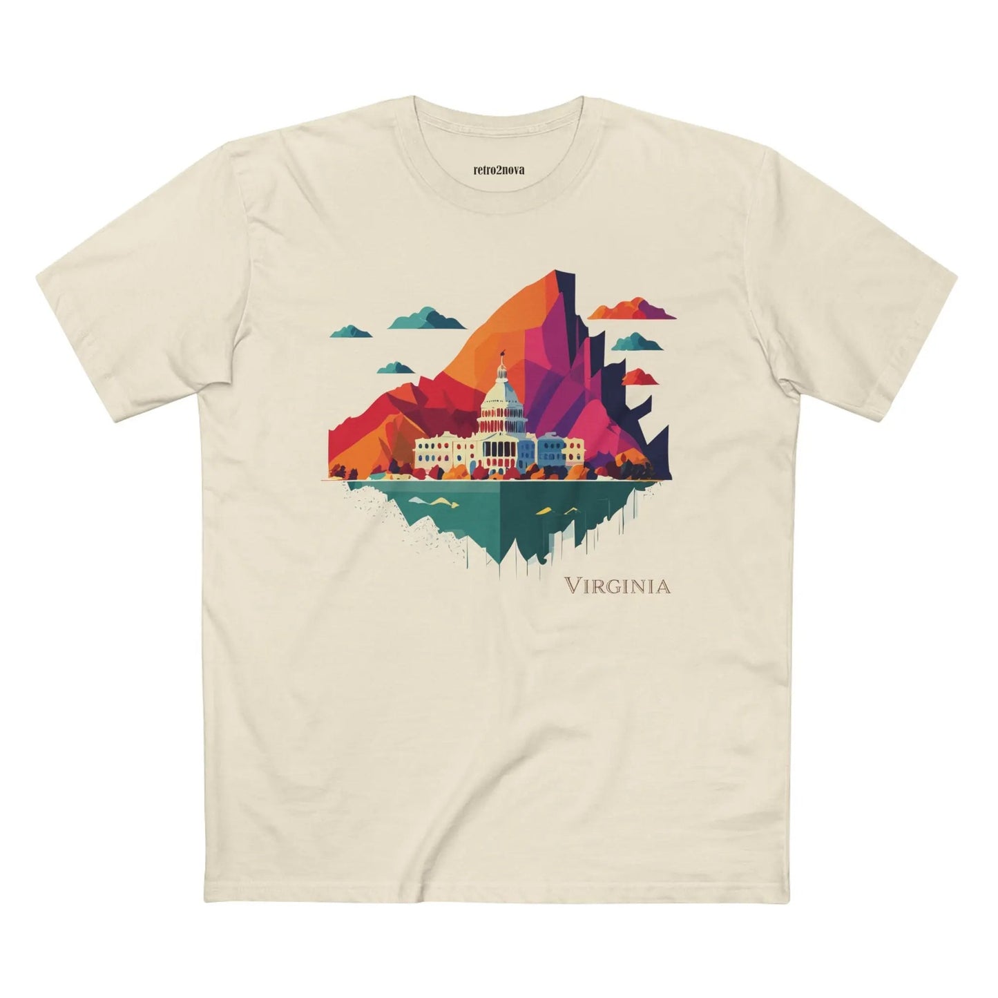 Virginia State Shirt Unisex Premium Cotton Tee With Original Art By Retro2Nova Art Collection