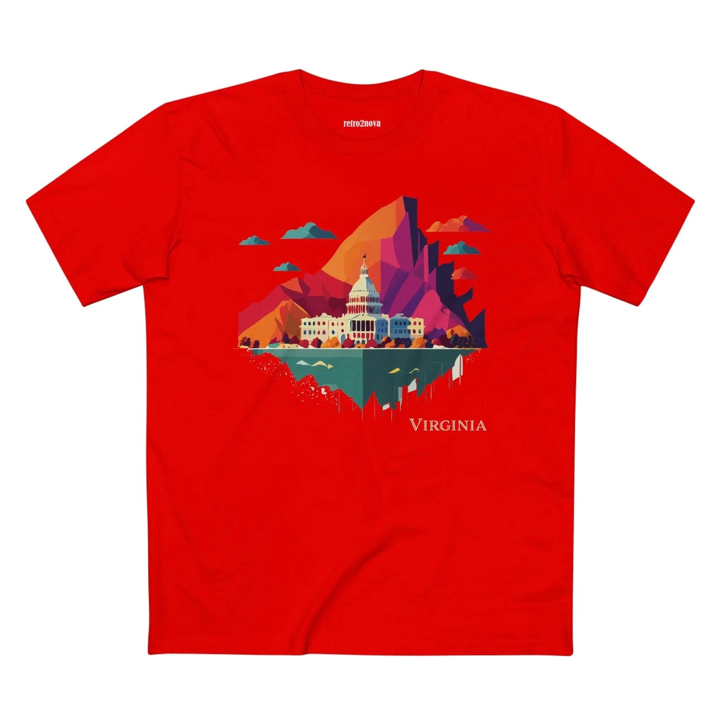 Virginia State Shirt Unisex Premium Cotton Tee With Original Art By Retro2Nova Art Collection