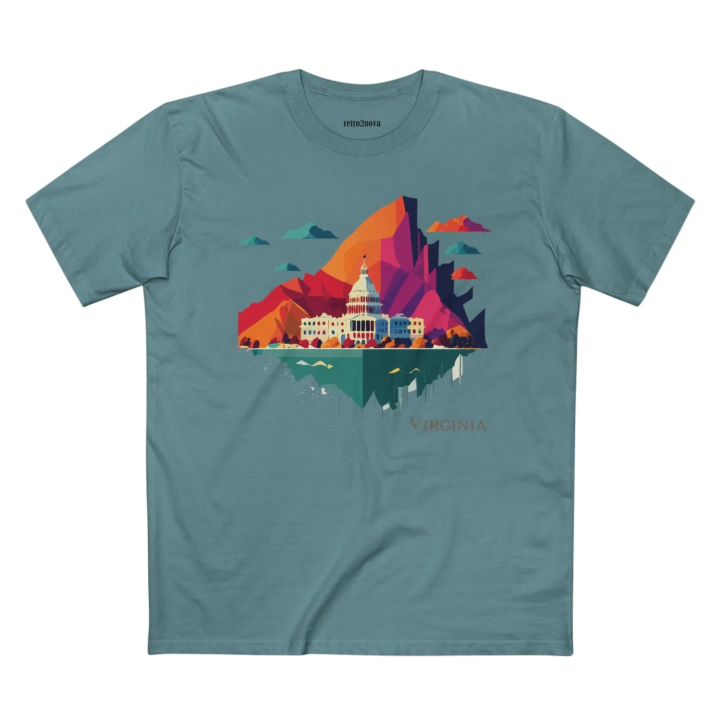 Virginia State Shirt Unisex Premium Cotton Tee With Original Art By Retro2Nova Art Collection