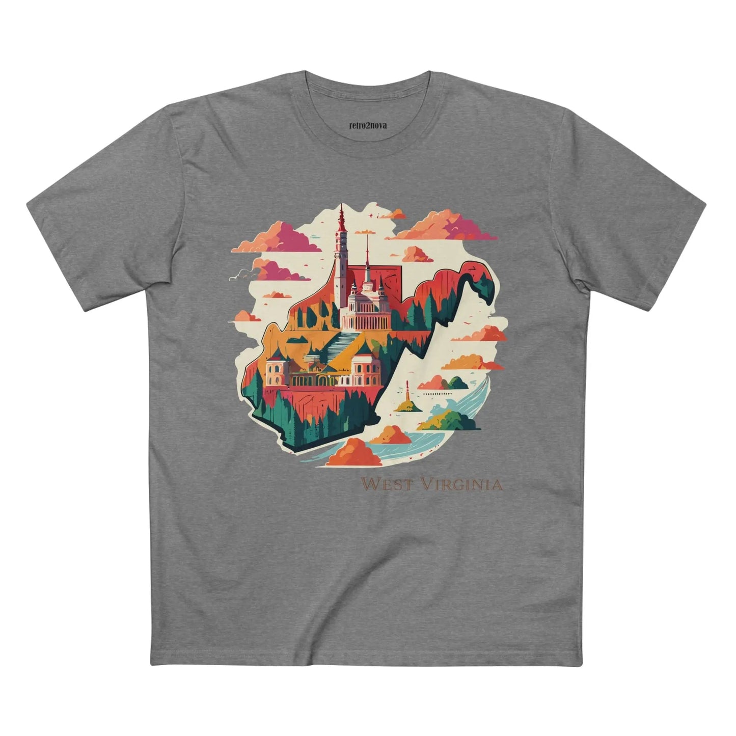 West Virginia State Shirt Unisex Premium Cotton Art Tee With Original Design By Retro2Nova