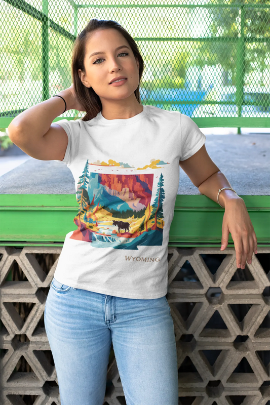 Wyoming State Graphic Unisex 100 Cotton Tee 147