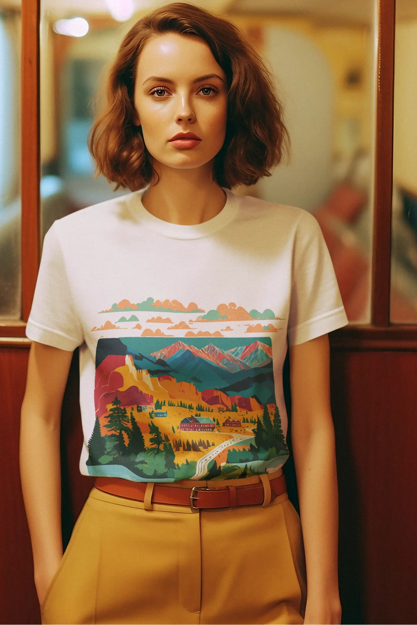 Wyoming State Shirt Unisex Premium Cotton Tee With Original Art Design Retro2Nova
