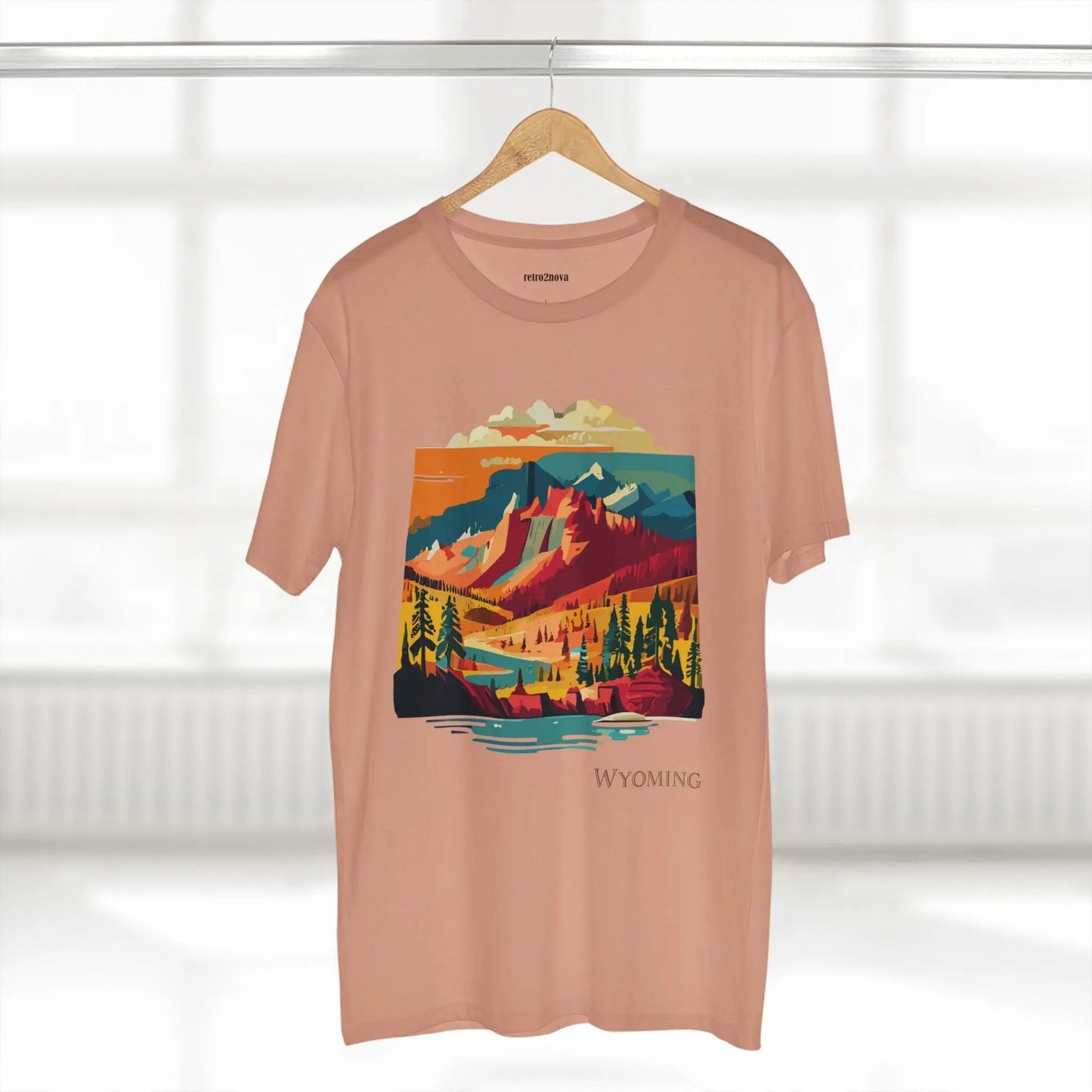 Wyoming State Shirt Unisex Premium Cotton Tee With Original Art Design Retro2Nova