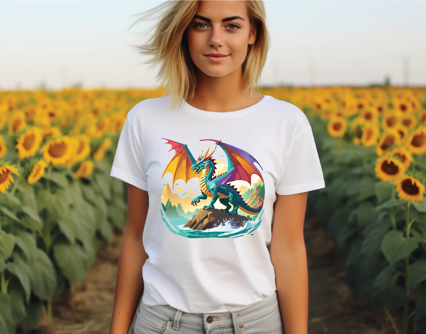 Dragon Graphic Unisex 100 Cotton Staple Tee 25