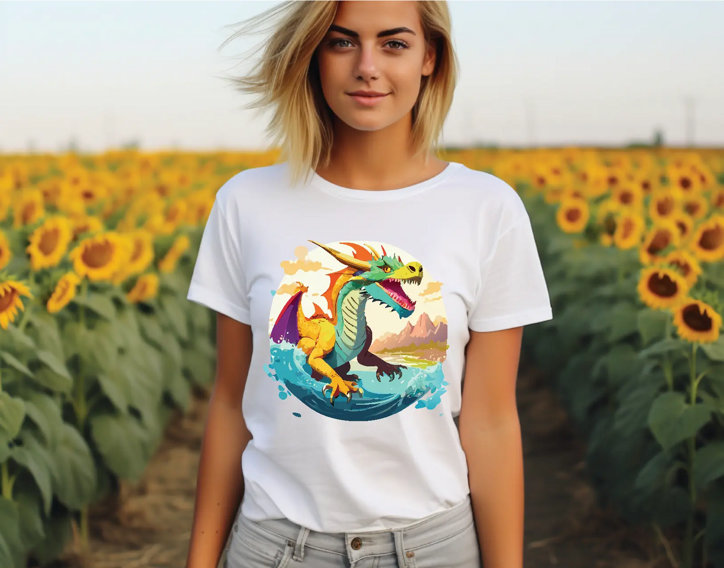 Dragon Graphic Unisex 100 Cotton Staple Tee 24