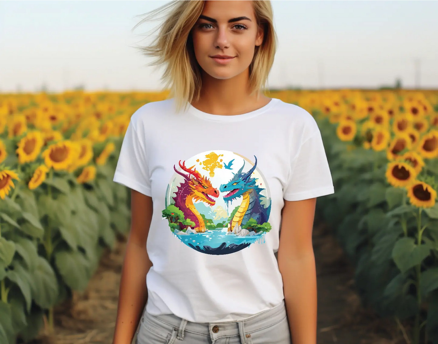 Dragon Graphic Unisex 100 Cotton Staple Tee 23